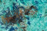 Colorful Chrysocolla and Shattuckite Slab - Mexico #227885-1